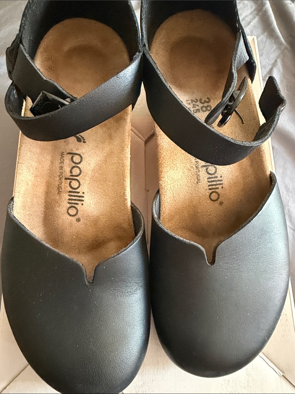 Papillio Black Leather Ankle-Strap Mary Jane 8 - Picture 8 of 8